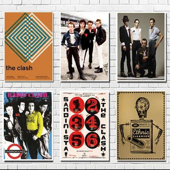 

Crash band Clash London Calling the rock punk White Kraft paper poster Gift