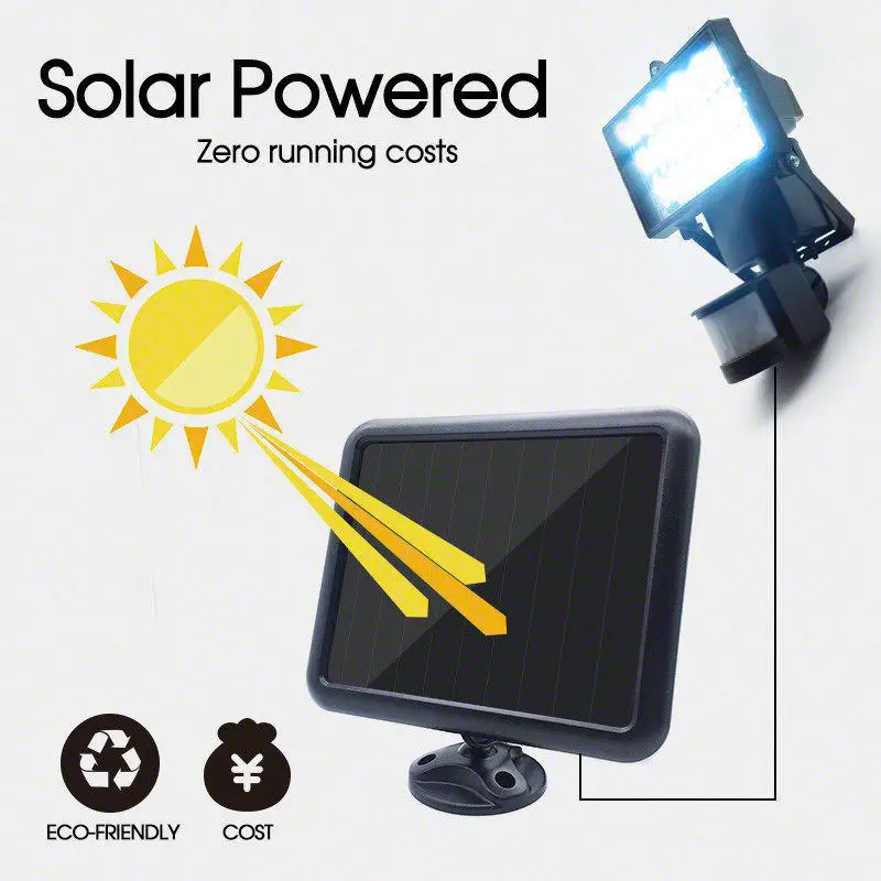 

Outdoor 100 LED Super Bright Waterproof Solar Powered Street Light PIR Motion Detector Door Wall Garden Lamp