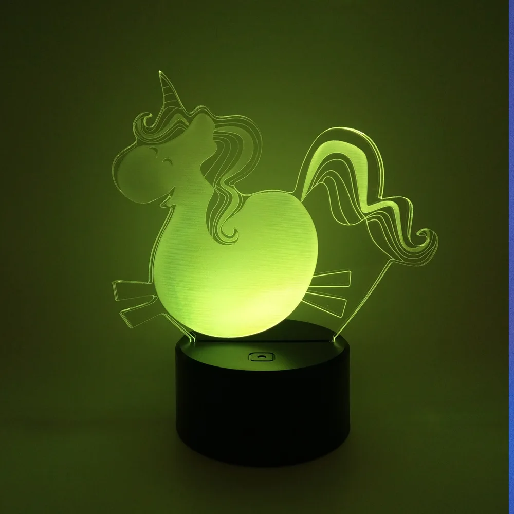 

New Horse 3d Light Touch Remote Control 3d Led Home LightingLuminaria De Mesa Led Night Light Powerbank Kids Lamp