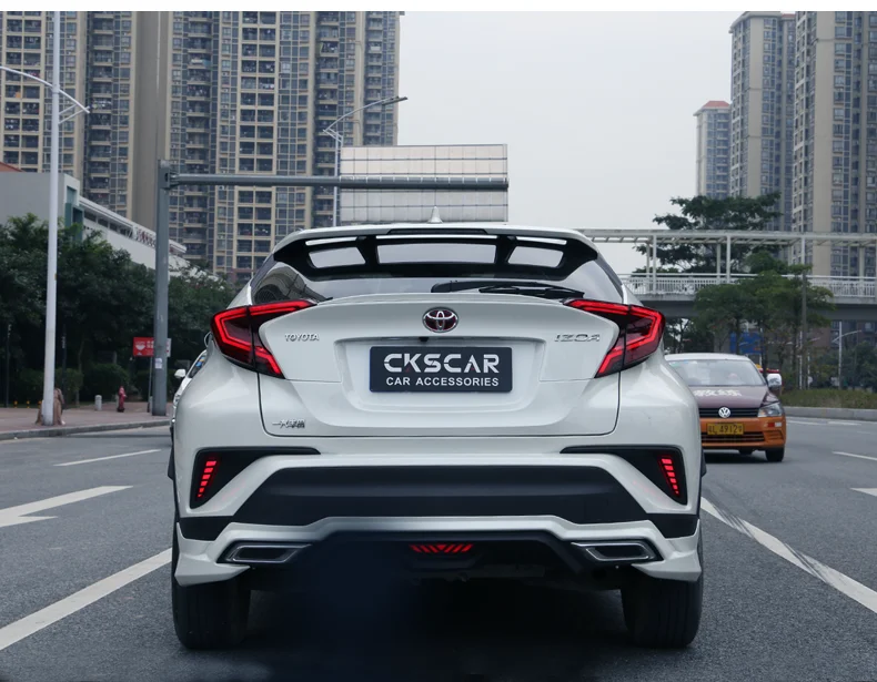 Best D-YL Car styling for Toyota CHR Taillights 2017-2018 C-HR CH-R Toyota Tail Led Tail Lights Fog Rear  DRL + Brake + Park + Signal 15