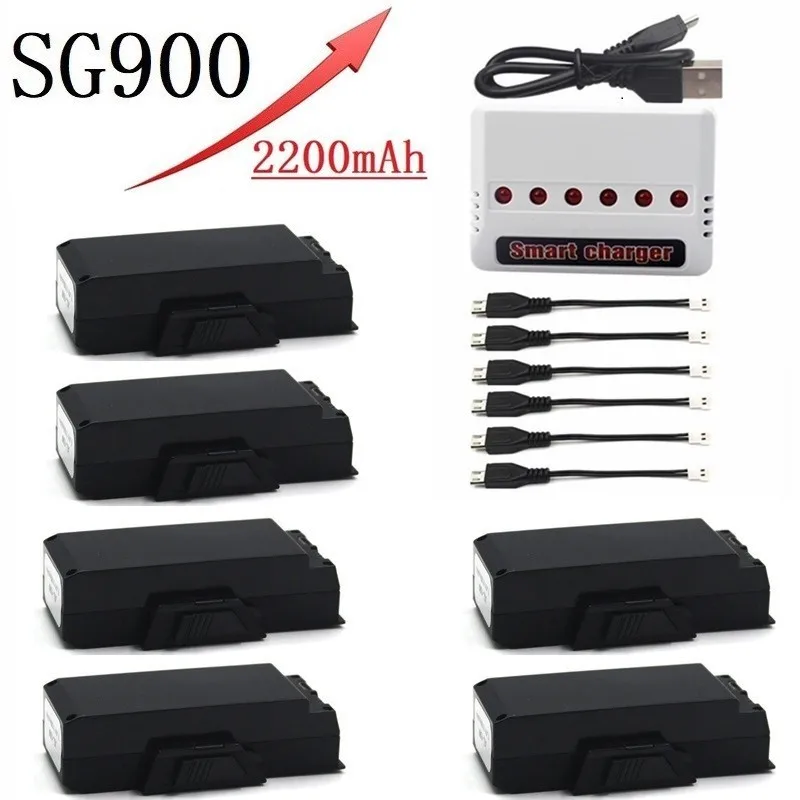 3 7 V 2200mAh Lipo батарея и (6-в-1) зарядное устройство для SG900 F196 X196 X192 RC вертолет Quadcopter