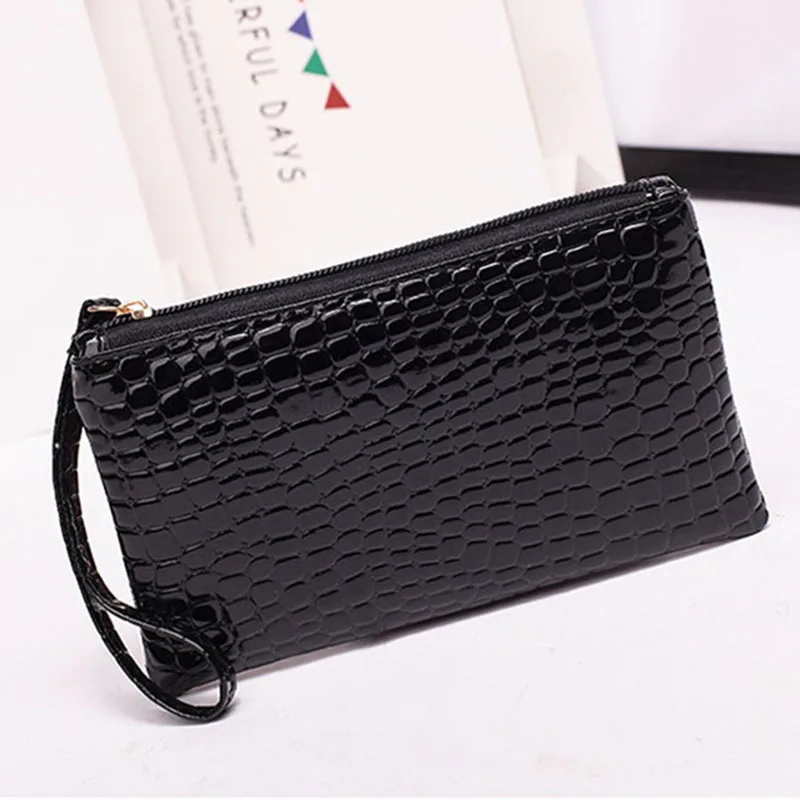 New Mini Day Clutches Women's Bag Korean Version Crocodile Pattern Clutch Bag Ladies Mobile Phone Bags Wallet PU Leather Handbag (15)