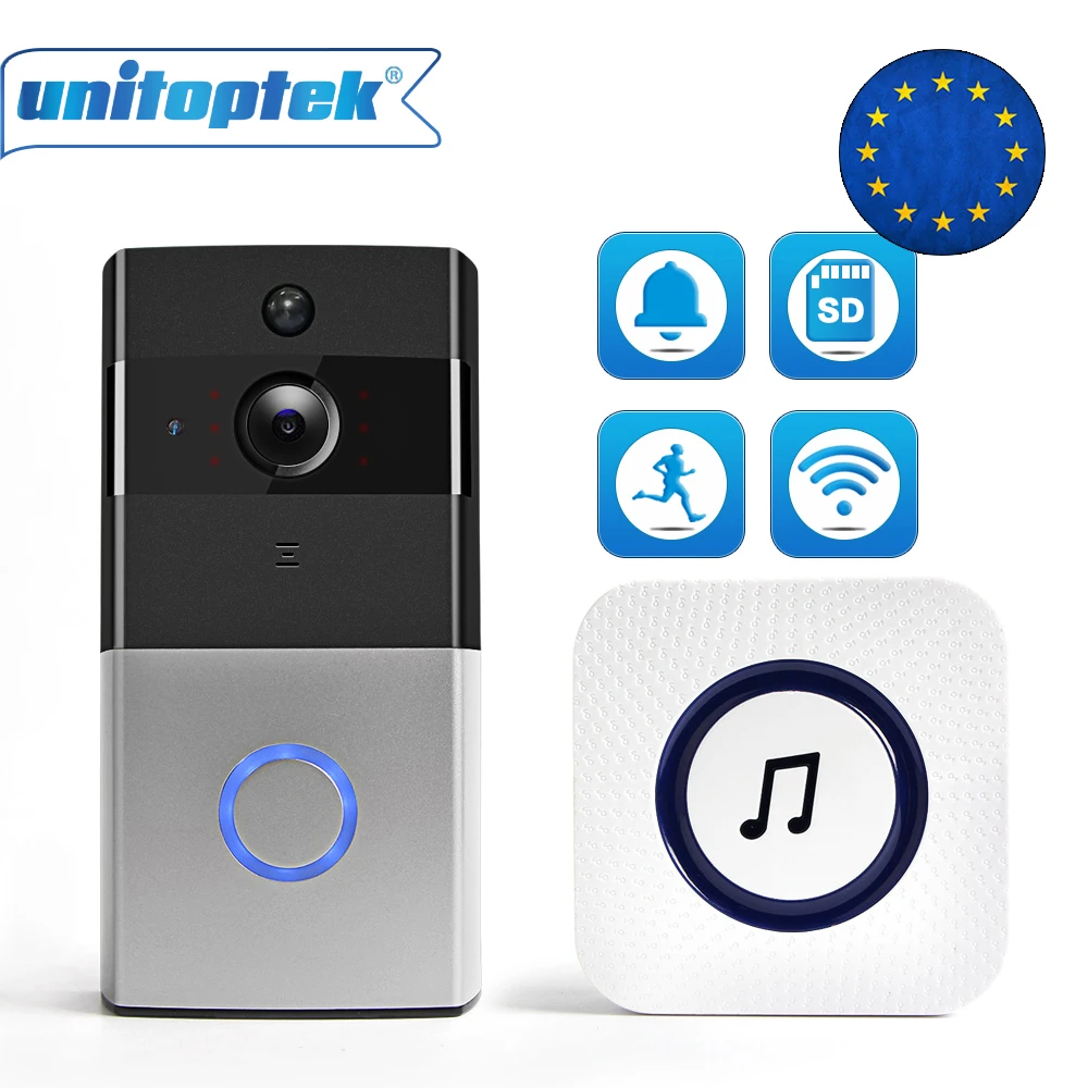 

720P 1.0MP Wireless Video Door Phone HD PIR WIFI Doorbell Intercom Battery Power Audio TF Card Slot Wi-Fi Door Bell