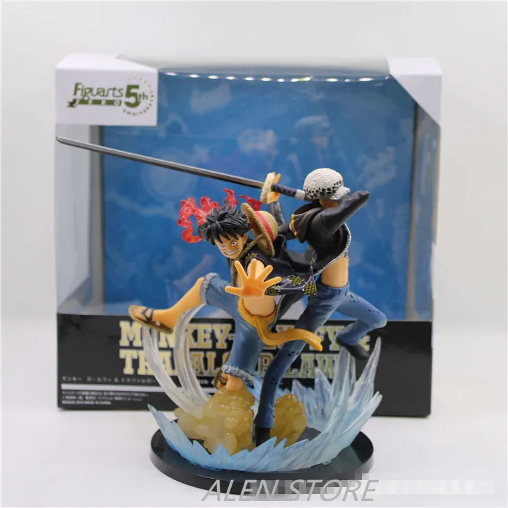 

17cm Anime One Piece Luffy Trafalgar D Water Law PVC Action Figures Collection Model Toys