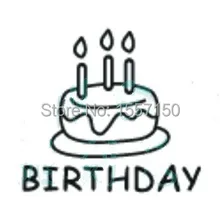 Днем Рождения» узор Мини поделки мыло штамп Глава Печать 4*4 см