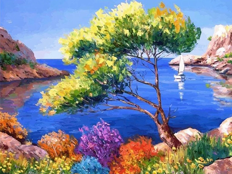 

Diamond Embroidery Scenery Water Cross Stitch 5D Diamond Mosaic Painting Full Square Sale DIY Rhinestones Pattern Paintings