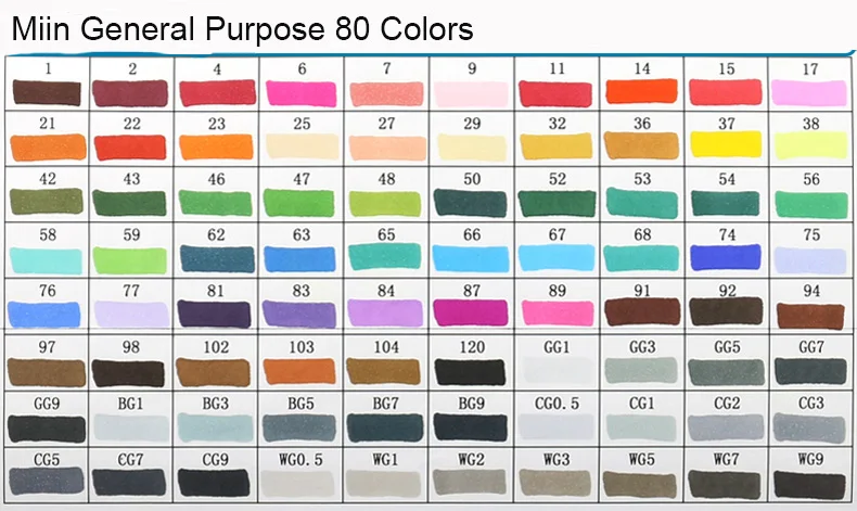 TouchFIVE 80 цветов Искусство маркеры набор двуглавый художника эскиз жирной спиртовой основе маркеры для анимация манга живопись поставки - Цвет: 80 product White