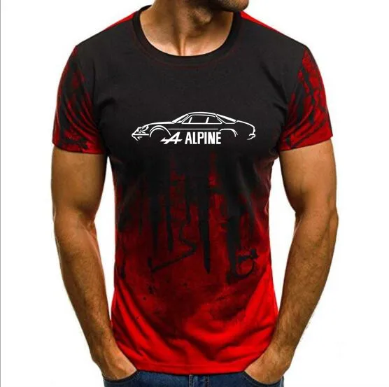 

Tops splash-ink Printed Male Casual RENAULT ALPINE A110 INSPIRED CLASSIC CAR Men's T shirts Print T-shirt Summer
