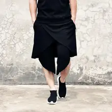 Мужские поддельные две части Брюки Весна Лето Черные новые персонализированные дикие брюки мужские корейские большие размеры мужские шаровары Новинка