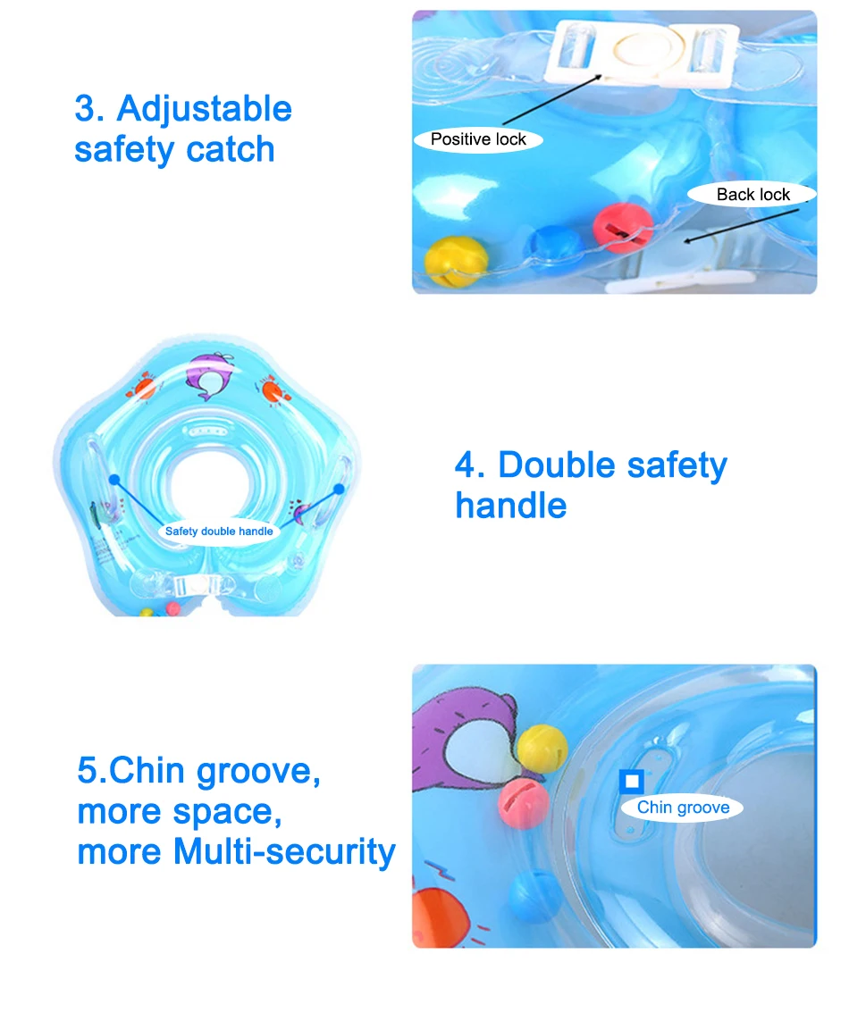0-4 года младенческое кольцо надувная, двойная защита плавательный круг кольцо герметичные регулируемые Летние Водные игрушки аксессуары для плавания
