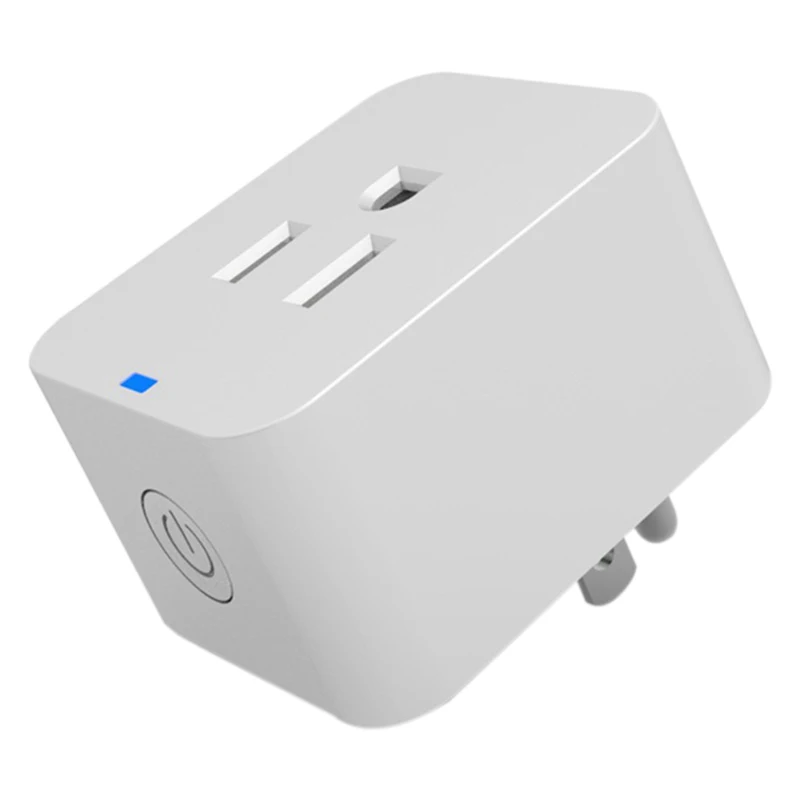

Hot US Plug White Mini Smart Socket 10a Wifi Plug Timing Switch Voice Control Work With Alexa Google Assistant