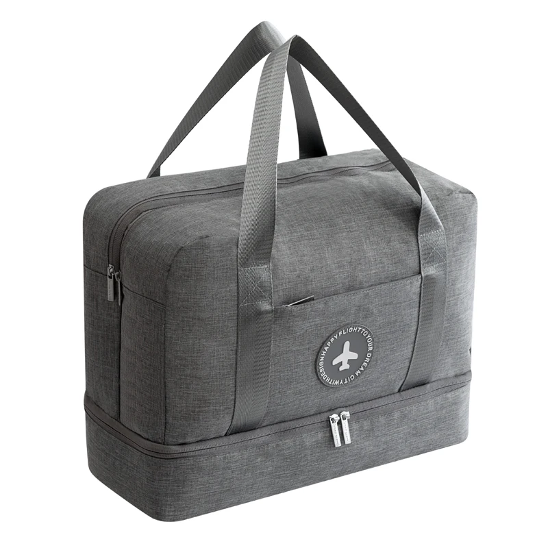  New Cationic Fabric Waterproof Travel Bag Large Capacity Double Layer Beach Bag Portable Duffle Bag - 32903038745