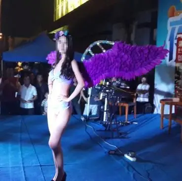 

fashion popular and fashion large size model catwalk stage performance show angel wing luxurious classic feather add drill wing