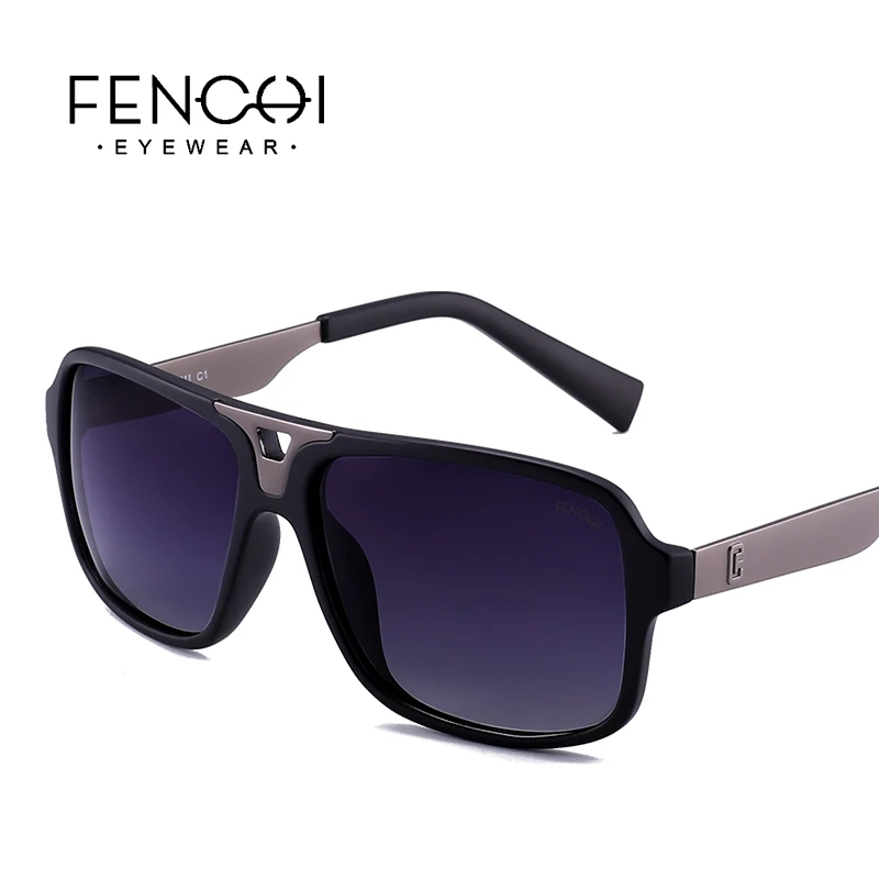 FENCHI дизайн солнцезащитные очки для женщин для мужчин поляризационные Квадратные ретро вождения Винтаж Мода Рыбалка - Цвет линз: C1