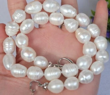 

11-12mm white Rice FW Pearl Necklace