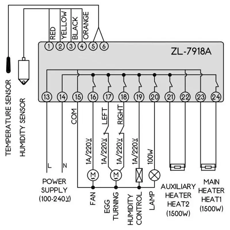 Zl-7918A, 100-240Vac, многофункциональный автоматический инкубатор, контроллер инкубатора, температура влажности для инкубатора, Xm-18