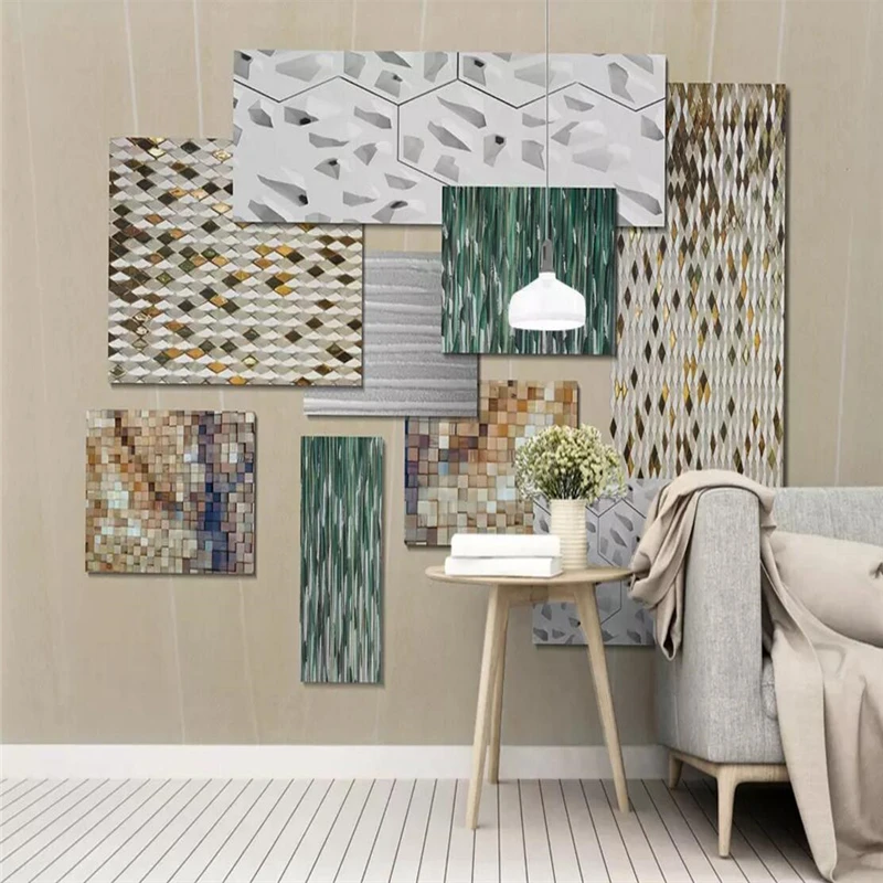 

Modern simple style 3D abstract sitting room background wall