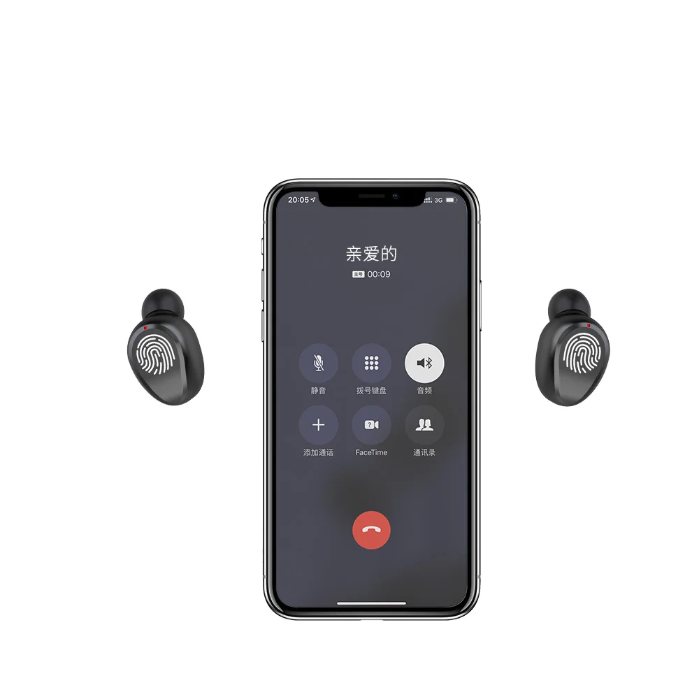 TWS беспроводные наушники Bluetooth сенсорные стерео гарнитура с зарядной коробкой 2000