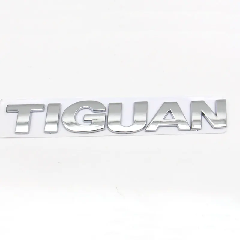 OEM coche trasero la tapa del tronco del cromo plata TIGUAN emblema etiqueta insignia del logotipo de VW tiguan ABS etiqueta