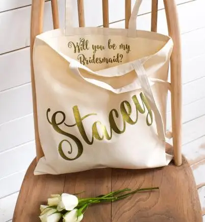 Персонализированные Свадебные сумки-тоуты с именами вы моя невеста подарочные