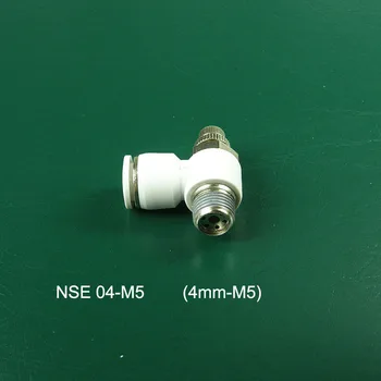 

50PC Pneumatic 4mm to M5 PT Thread 90 Degree Quick Fitting white/NSE 04-M5