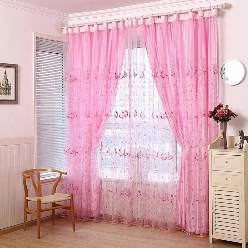 Элегантные Красивые блестящие марлевые экраны с вышивкой в виде бабочек