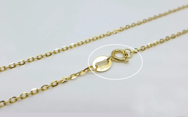 Sinya 1.3g to 2g 18k gold O Chain necklace for women Au750 16 18inch (45cm)  yellow gold color Hot sale for fine jewelry