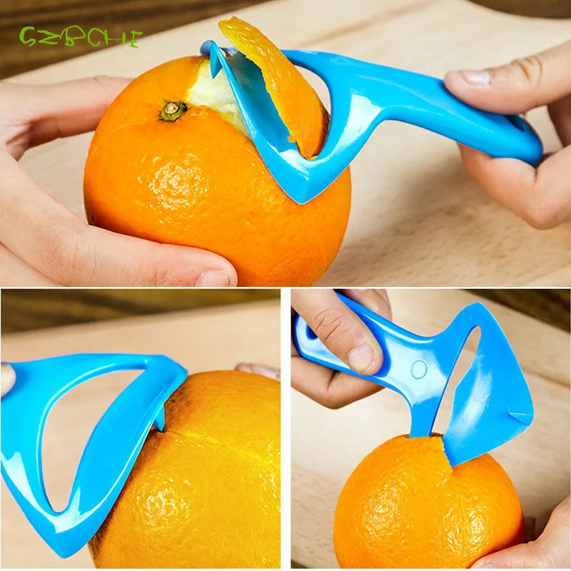 Multi functional Plastic Orange Peel Candy Color Orange Lemon Peeler