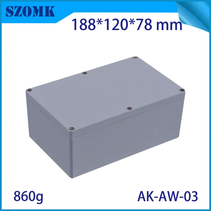

Aluminum Color Waterproof Outdoor Electrical Junction Box Weatherproof Aluminium Project Case Power Supply Enclosures PG Connect