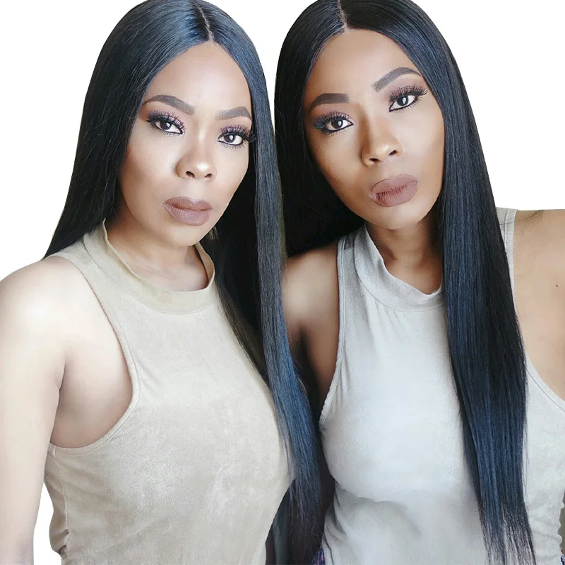 CARA Siyah Kadınlar Için Dantel Ön İnsan Saç Peruk Ipek Düz 250% Yoğunluk Ön Ile Koparıp Doğal Hairline Bebek Saç Remy Saç