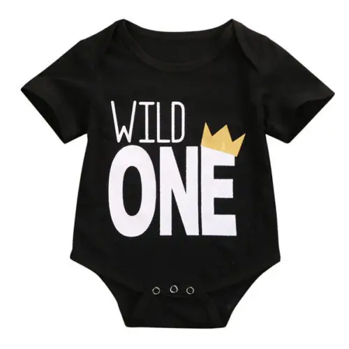 

2017 Hot Birthday Short Sleeve Cute Baby Clothes Boys Girls Toddler Romper Jumpsuit Outfits 18-24M