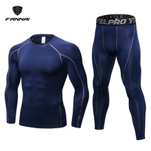 Новинка, Мужская для спортзала, спортивные костюмы, обтягивающая мужская кофта, тренировочные костюмы для бега, воздухопроницаемая одежда для бодибилдинга, 2 предмета