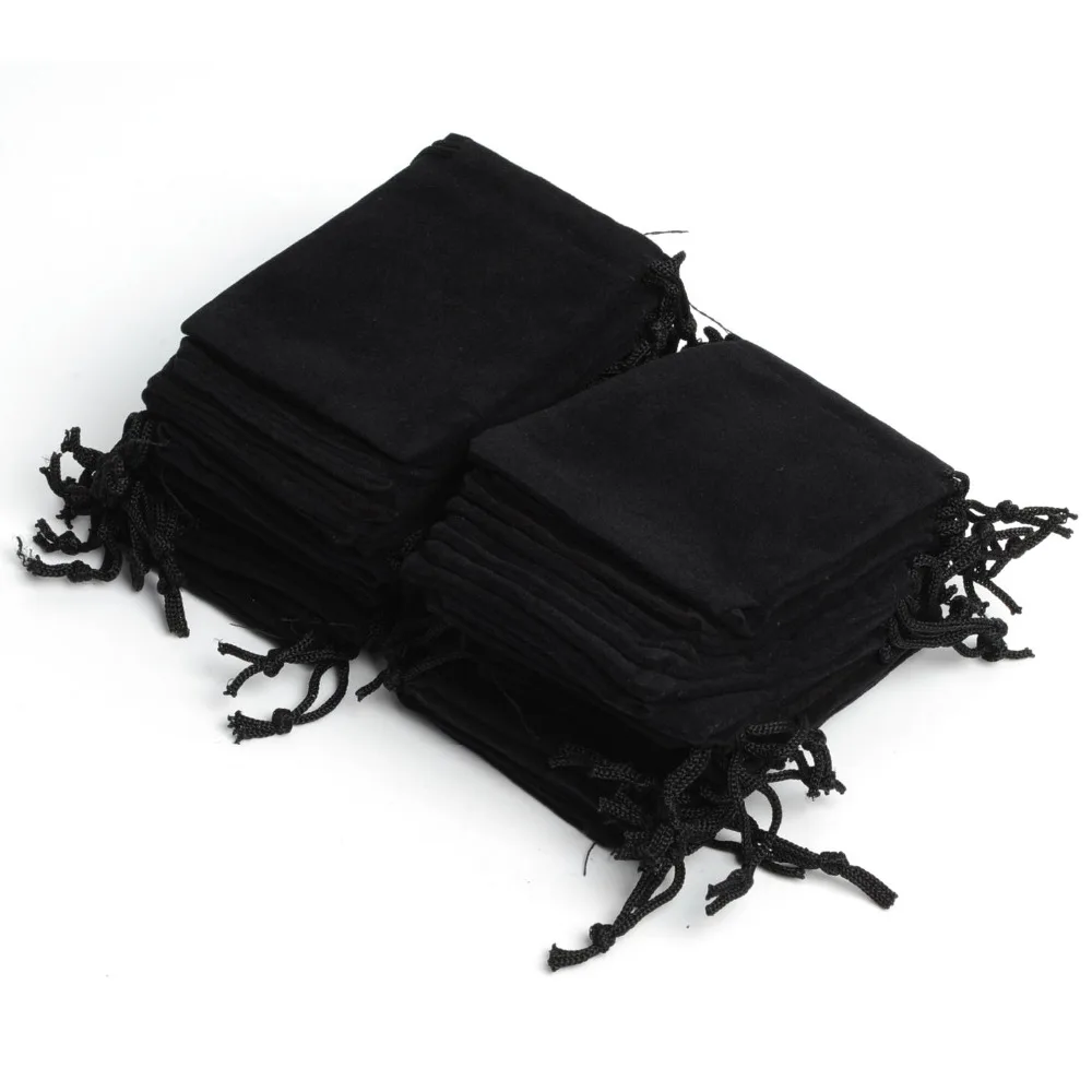 Бархатный мешочек для ювелирных изделий 5 х7 см 100 шт./лот|velvet jewelry bag|velvet gift bagblack velvet