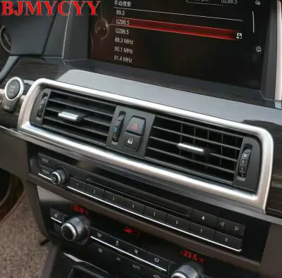 

Хромированная рамка для вентиляционного отверстия BJMYCYY, обшивка, внутренняя панель с блестками для выпускного отверстия воздуха для BMW f10 5 серии 2011-17
