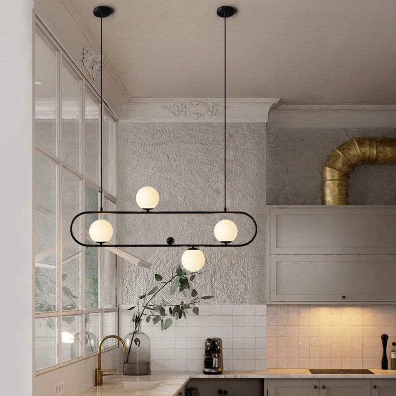 Nordic дизайнер Лофт кафе подвесной светильник Led ретро промышленного Геометрия Творческий обеденный Гостиная Подвесные Светильники
