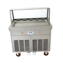 1 квадратная сковорода 5 коробок Тайланд Жареная Машина Для Мороженого, фруктовое мороженое, рулон мороженого с контролем температуры