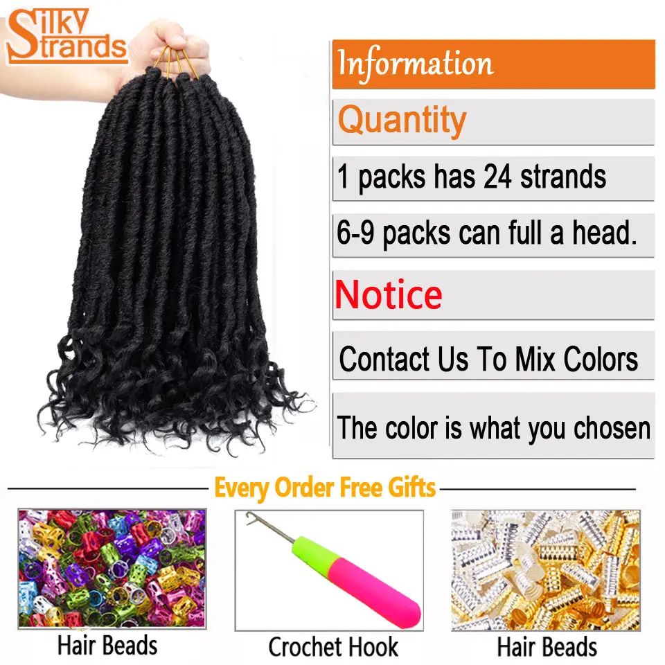 Мягкие Faux locs Curly синтетические косички для наращивания волос наращивание крючком