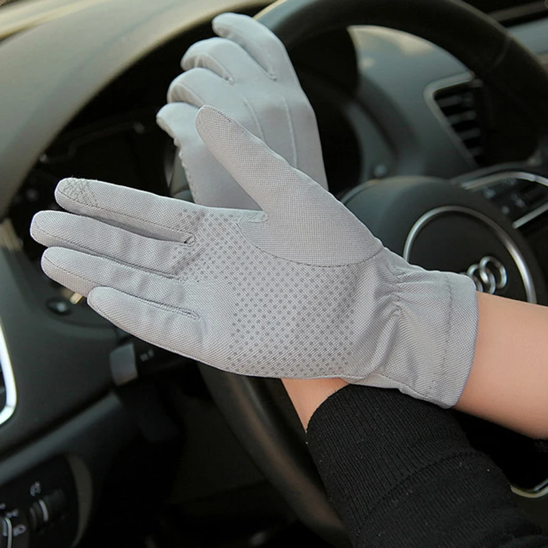 Летние мужские перчатки с защитой от солнца, тонкие дышащие противоскользящие перчатки для вождения, мужские варежки с защитой от ультрафиолета SZ105W1