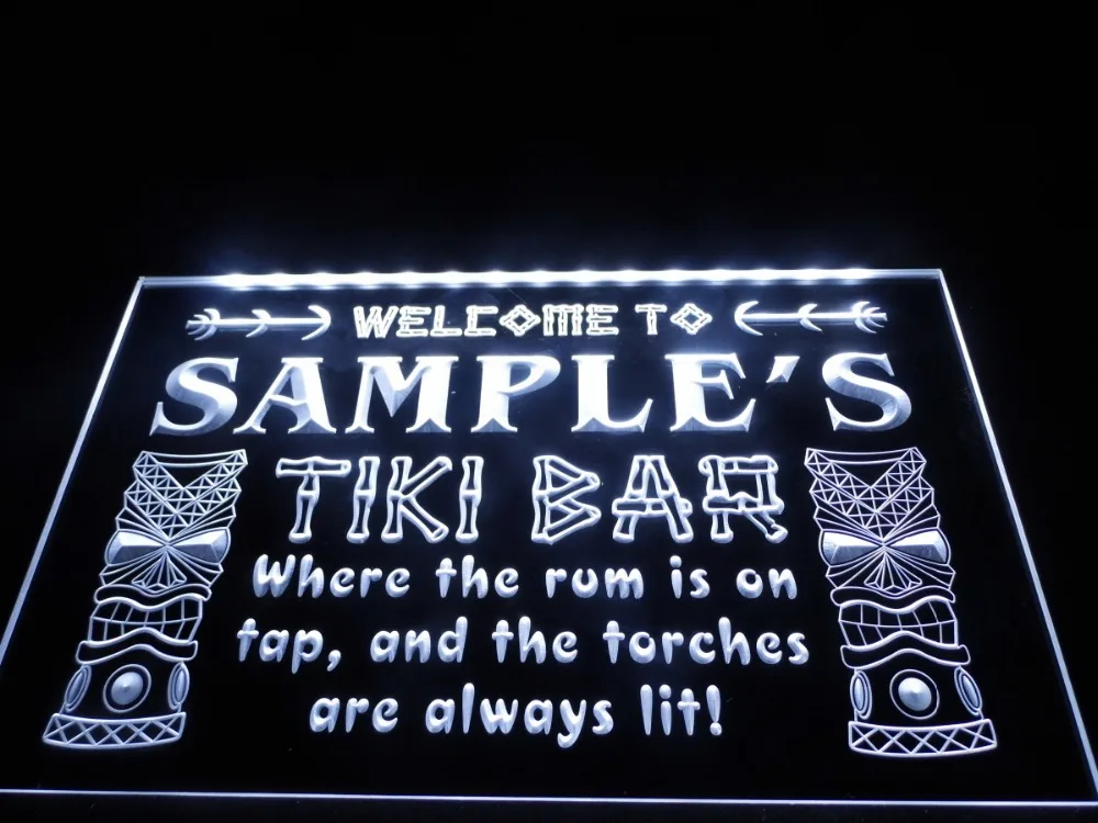 DZ014 именной персонализированный неоновый светодиодный светильник Tiki Bar для