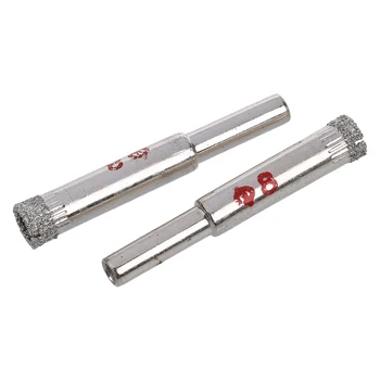 

Wholesales 8mm Dia Diamond Tipped Drill Bit Tile Glass Hole Saws 2 Pcs