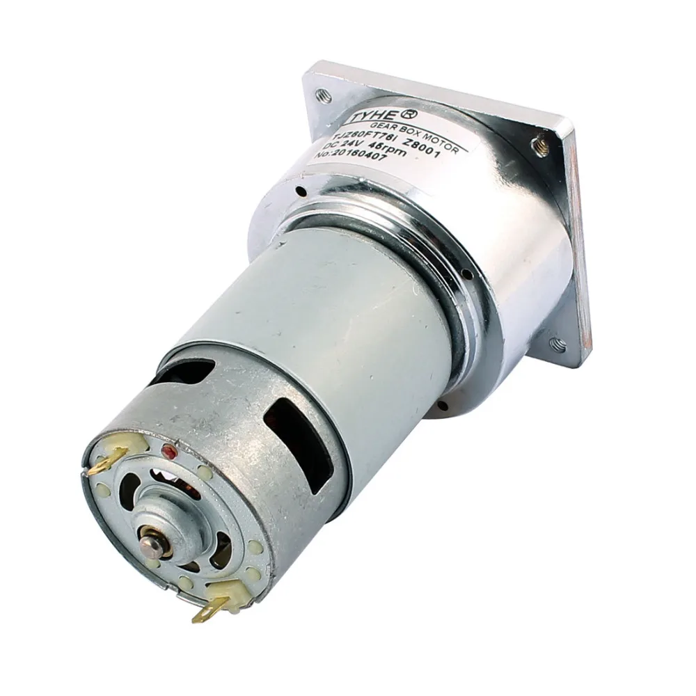 

Uxcell Newest DC 24V 1.2A 45RPM 25KG.CM High Torque Cylinderical Gear Motor Electric Low Speed Solder Gear Box Motor TJZ60FT76i