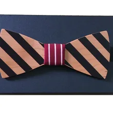 Новое поступление модный Индивидуальный аксессуар геометрический дизайн Твердый хороший деревянный хип-хоп галстук-бабочка для мужчин галстук-бабочка