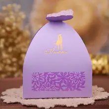 100Pcs/lot Butterfly Candy Box DIY Folding Party Wedding boda Decoration Gift Paper Favors Boxes Wedding Decoration