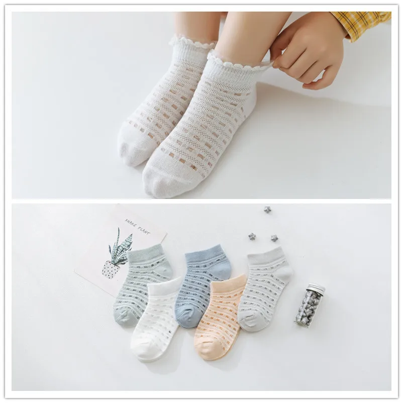 

2140MA Spring and summer ultra-thin cotton net eye socks card breathable baby socks socks stereo cartoon children's boat