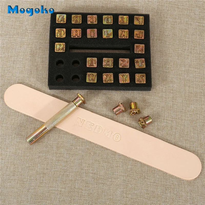 Mogoko Leathercraft металлический Алфавит 13 мм, 26 букв отпечатанный металлический кожаный перфоратор для кожаная поясная сумка шляпа обувь