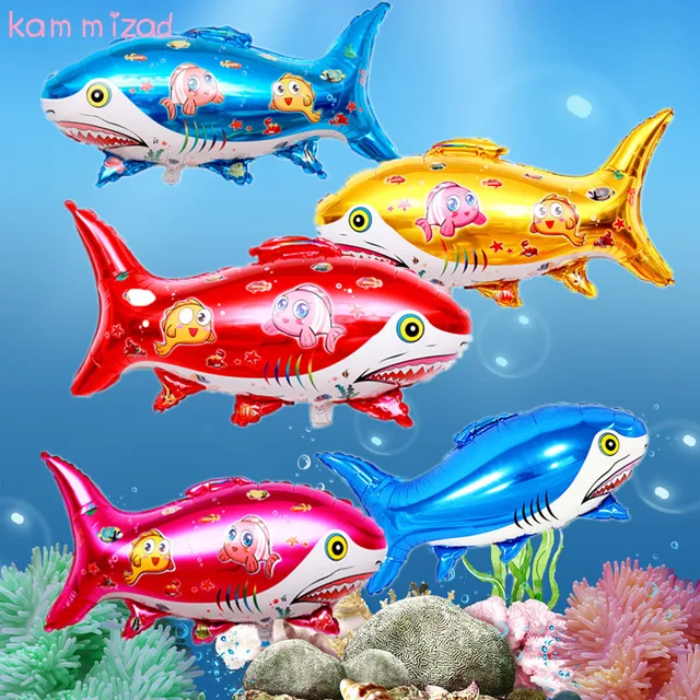 Buy KAMMIZAD 32inch fish foil balloons Shark helium