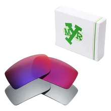 2 пары Mryok против царапин Поляризованные замена линз для Oakley Gascan, солнцезащитные очки Серебряный Титан& Полночь Защита от солнца