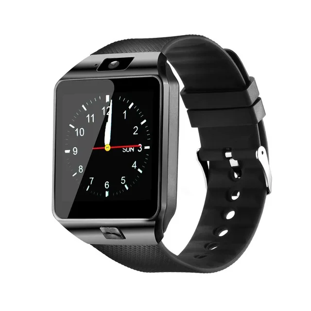 Смарт часы Smartwatch DZ09 Android телефонный звонок Relogio 2G GSM SIM TF карта камера для мужчин женщин и детей наручные часы - Цвет: Black