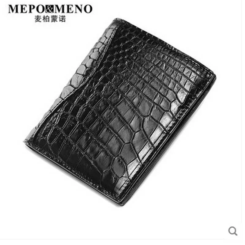 

2018 maibomengnuo Authentic crocodile skin Wallet belly belly fashionable contracted men thin money clip upright money