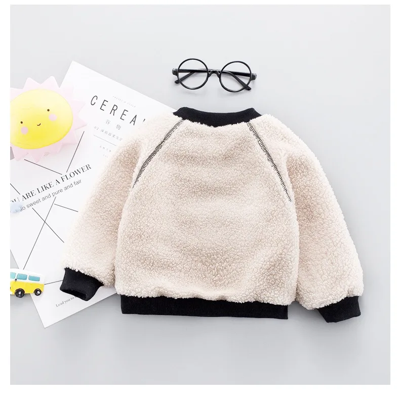 Baby Sweater Girl Boy Autumn Winter Wear Warm Cartoon Sweaters Children Thick Casual Velvet Costume Kids Clothes Suit